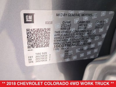 2018 Chevrolet Colorado Work Truck