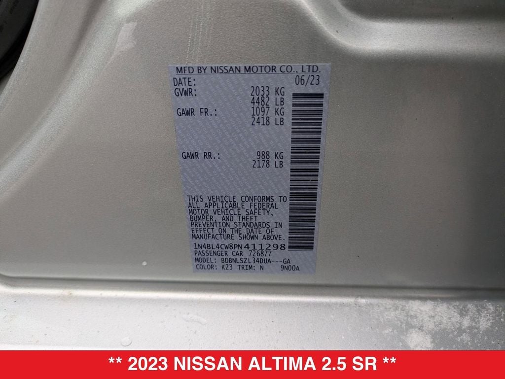 2023 Nissan Altima 2.5 SR