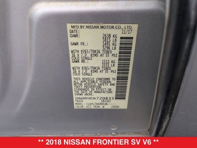 2018 Nissan Frontier SV
