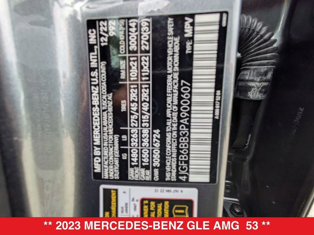 2023 Mercedes-Benz GLE GLE 53 AMG® 4MATIC®
